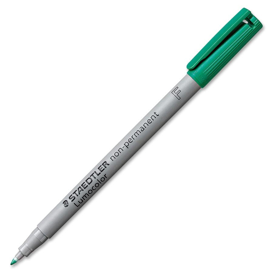 Staedtler OHP-Marker – Rundspitze 0,6 mm, grün, 10 Stk. – für Folien & glatte Oberflächen