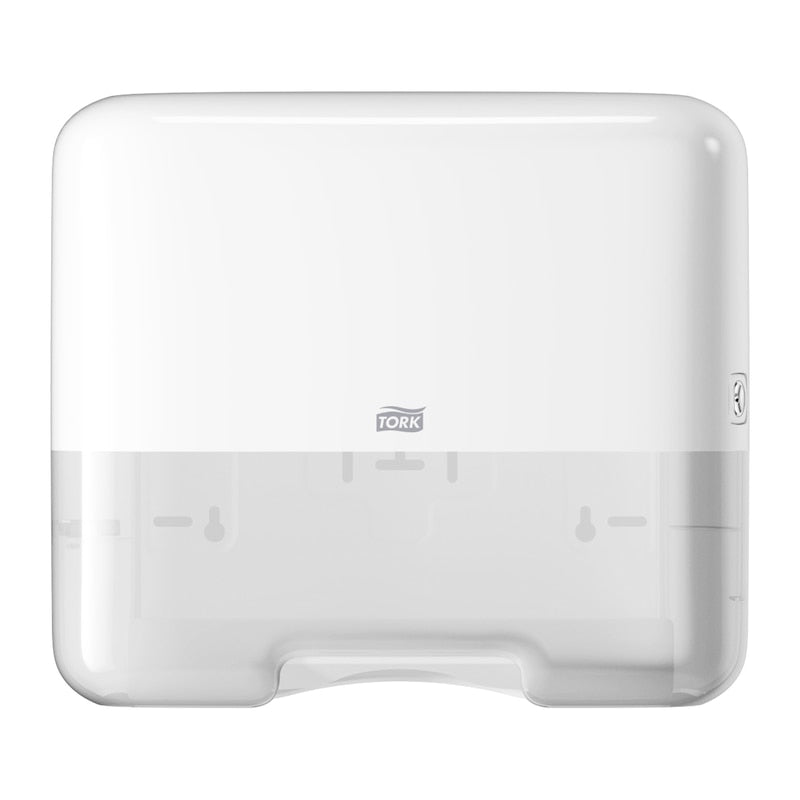 Tork Falthandtuchspender Elevation Mini – für H3, Kunststoff, weiss, 332 × 291 × 135 mm