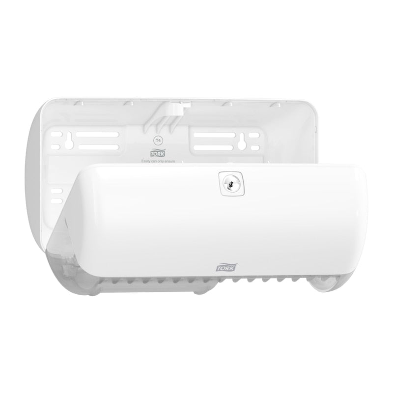 Tork Toilettenpapierspender – Kunststoff, weiss, für 2 Rollen, 28,6 × 15,3 × 15,8 cm