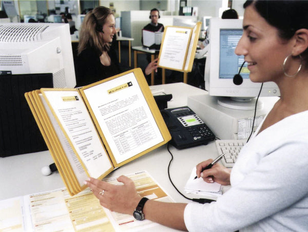 Durable Tischprospekthalter 10 Fächer A4 – ausziehbar, rutschfeste Füsse – Polyamid, schwarz/grau – SHERPA