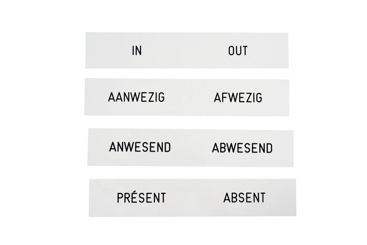 Legamaster Anwesenheitstafel – An- und Abwesenheit – Alurahmen – 26 × 31 cm – bis 10 Personen
