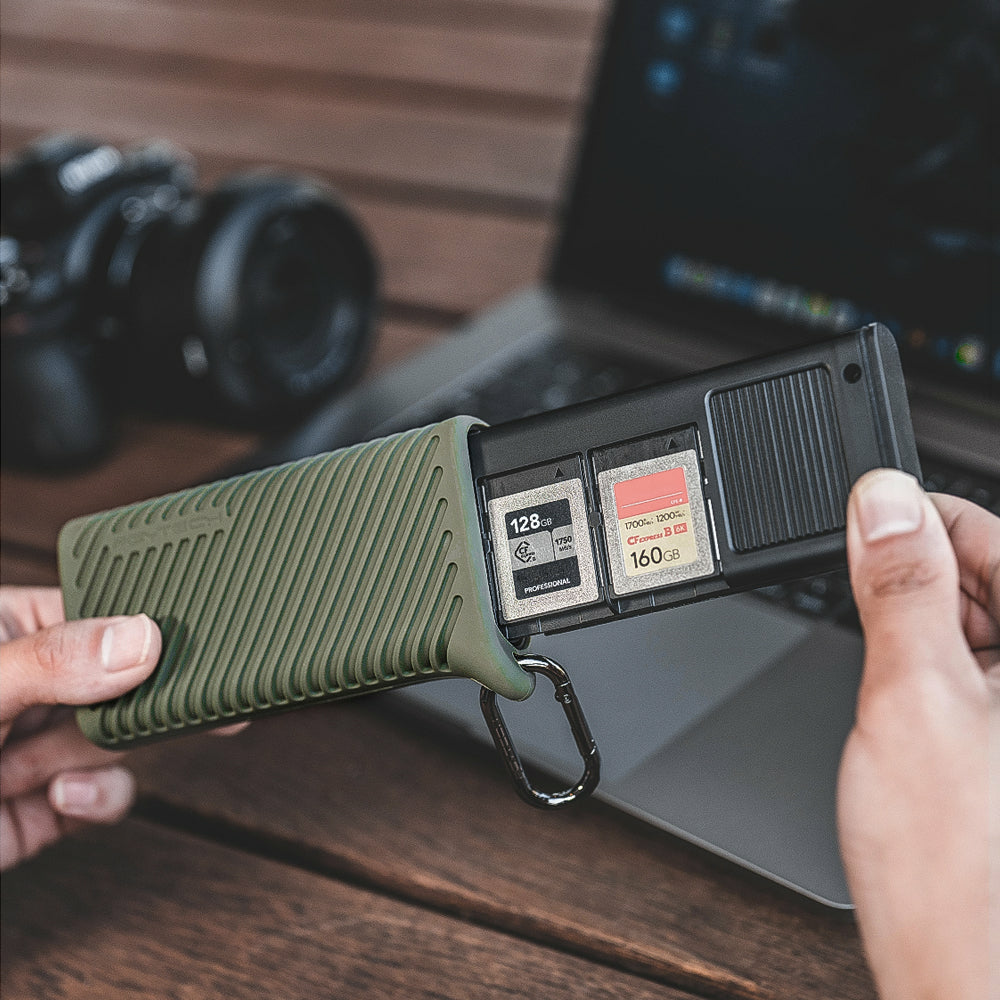 PGYTECH USB-Kartenleser – CFexpress Typ B, SD/microSD – USB 3.2 Gen 2 – für Kameras, Smartphones und mehr