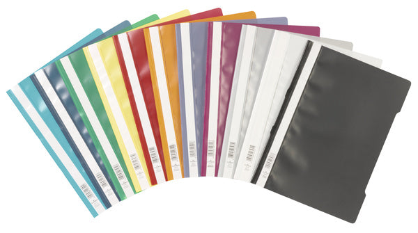 Durable Schnellhefter für A4, Polypropylen (PP) – transparenter Vorderdeckel, Beschriftungsstreifen