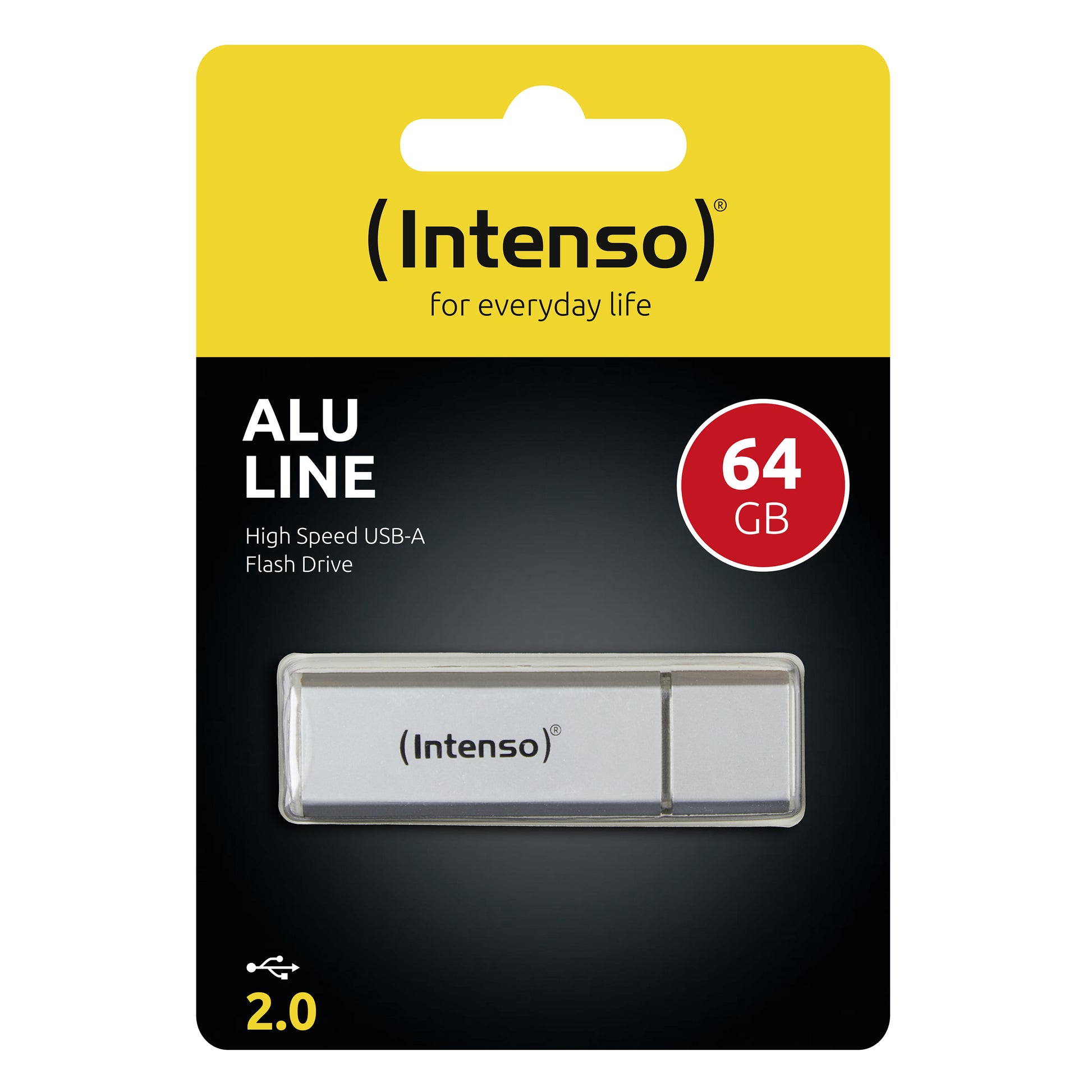 Intenso Alu Line USB-Stick 64 GB, USB 2.0, Aluminium, Silber