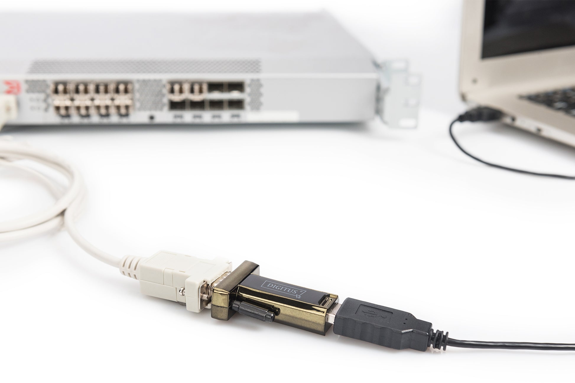 Digitus USB 2.0 (Stecker) auf D-Sub 9 (Stecker) Adapter, 80 cm, für Windows/Linux/Mac