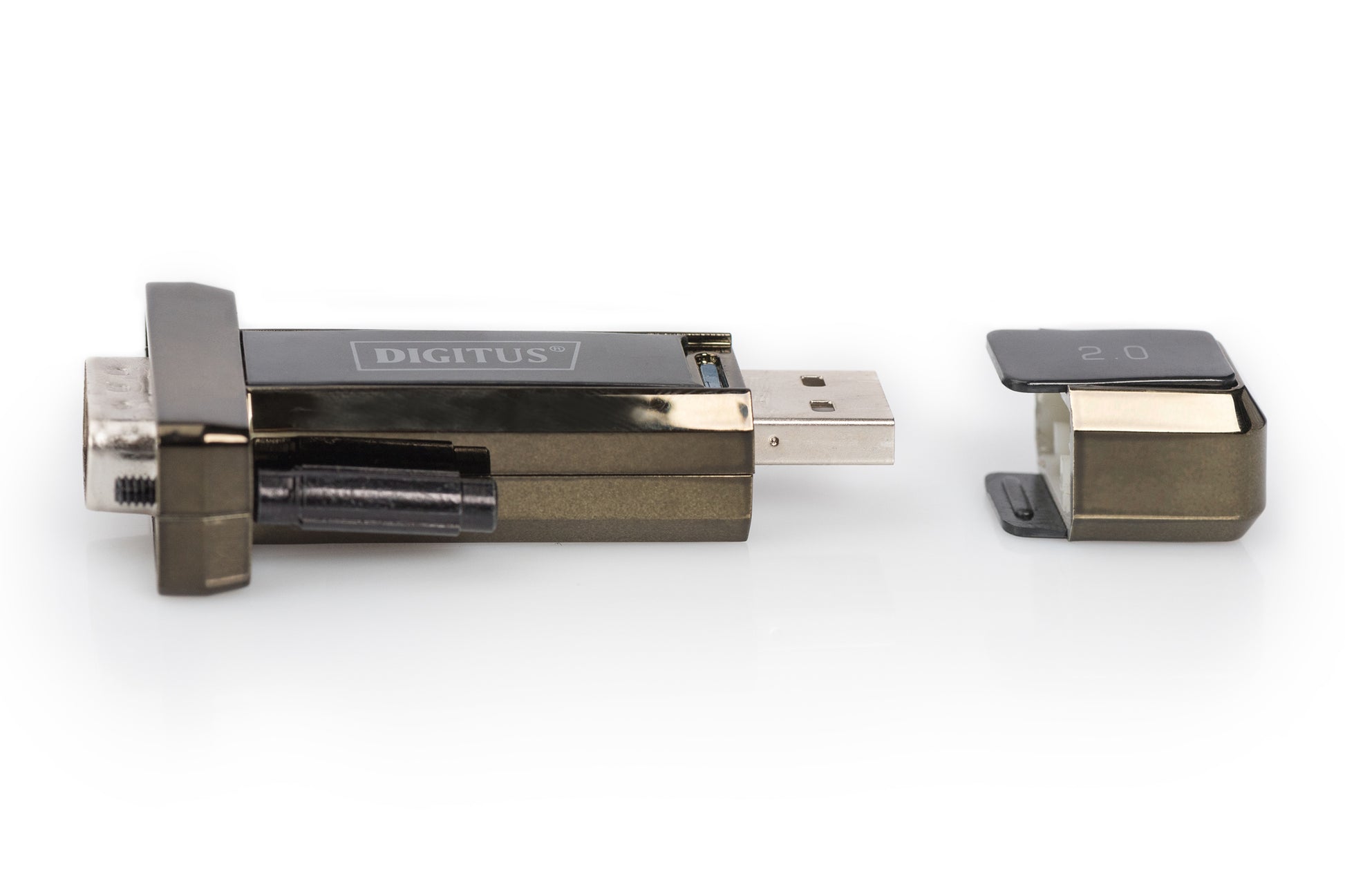 Digitus USB 2.0 (Stecker) auf D-Sub 9 (Stecker) Adapter, 80 cm, für Windows/Linux/Mac