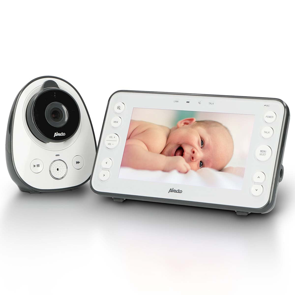 Alecto DVM150 Babyphone – 5" Display – Nachtsicht – 2-Wege-Audio – Akku/Netz
