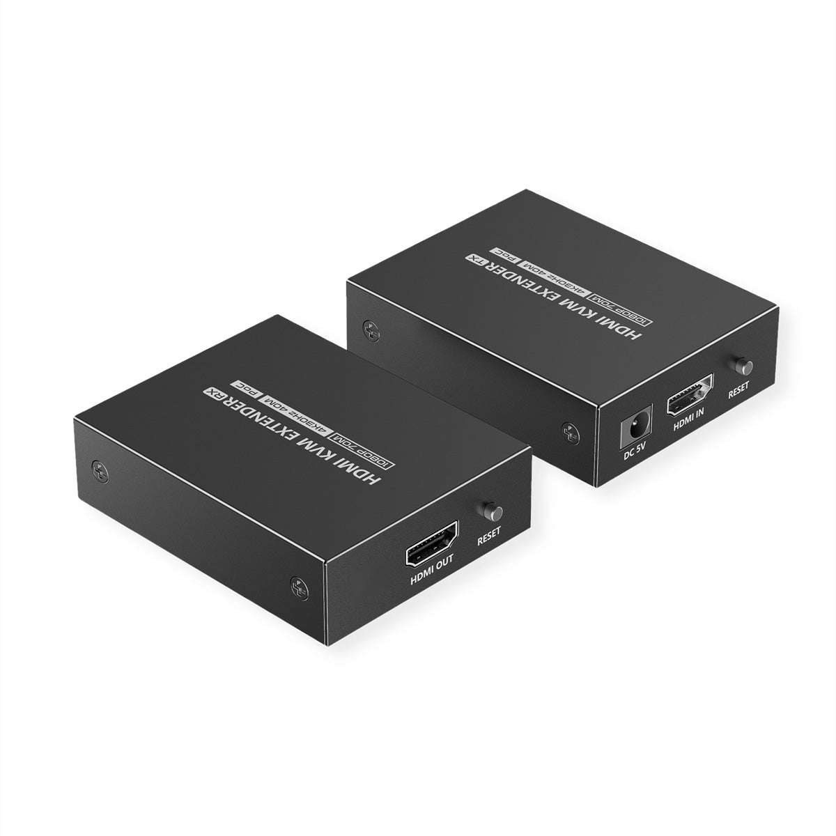 VALUE 14.99.3043 – KVM-Extender-Set HDMI – 4K/60 Hz, bis 70 m über Cat 6/6a/7, USB, RS-232