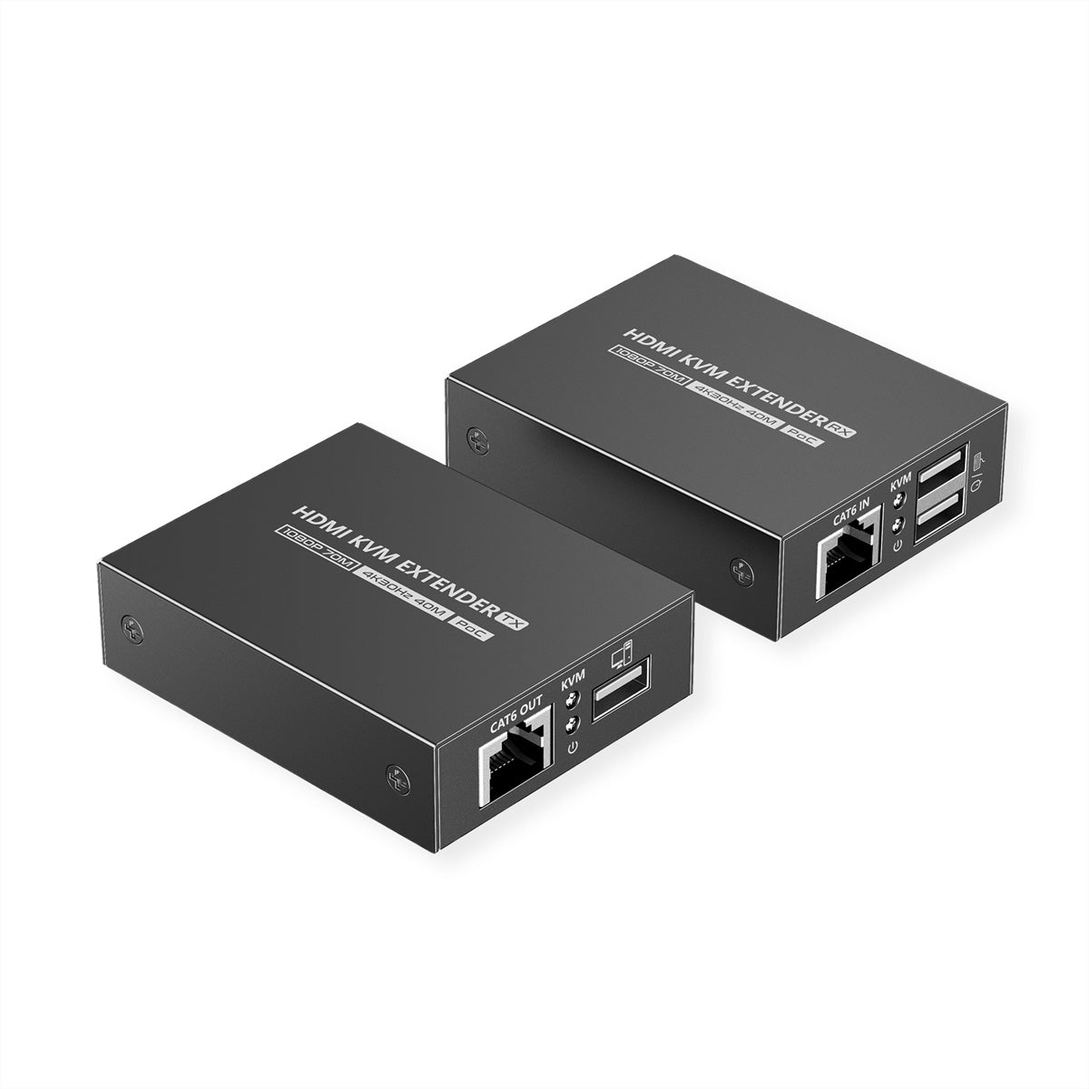 VALUE 14.99.3043 – KVM-Extender-Set HDMI – 4K/60 Hz, bis 70 m über Cat 6/6a/7, USB, RS-232