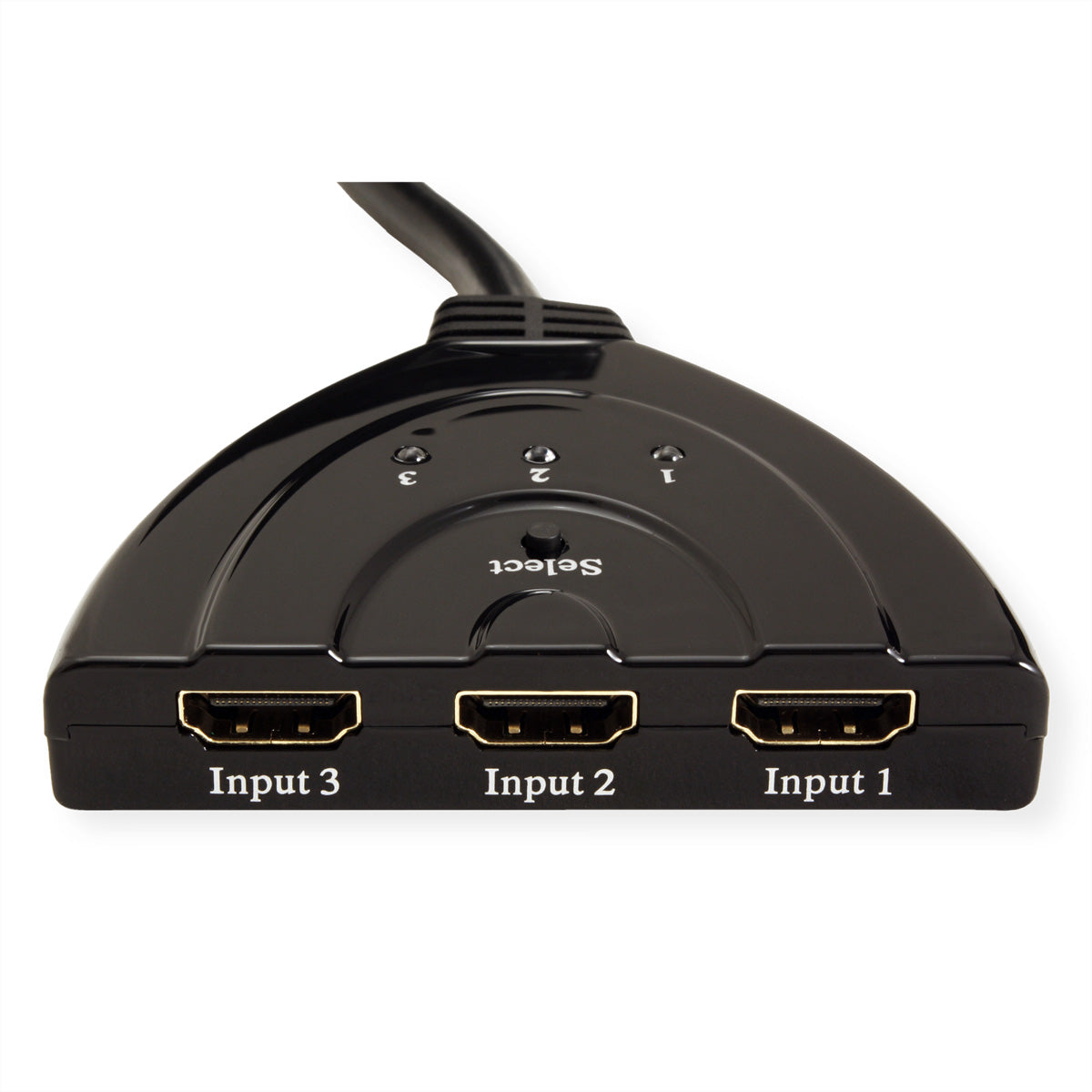 VALUE HDMI Switch, 3× HDMI In / 1× HDMI Out, 1080p, Umschaltung per Taster, Schwarz