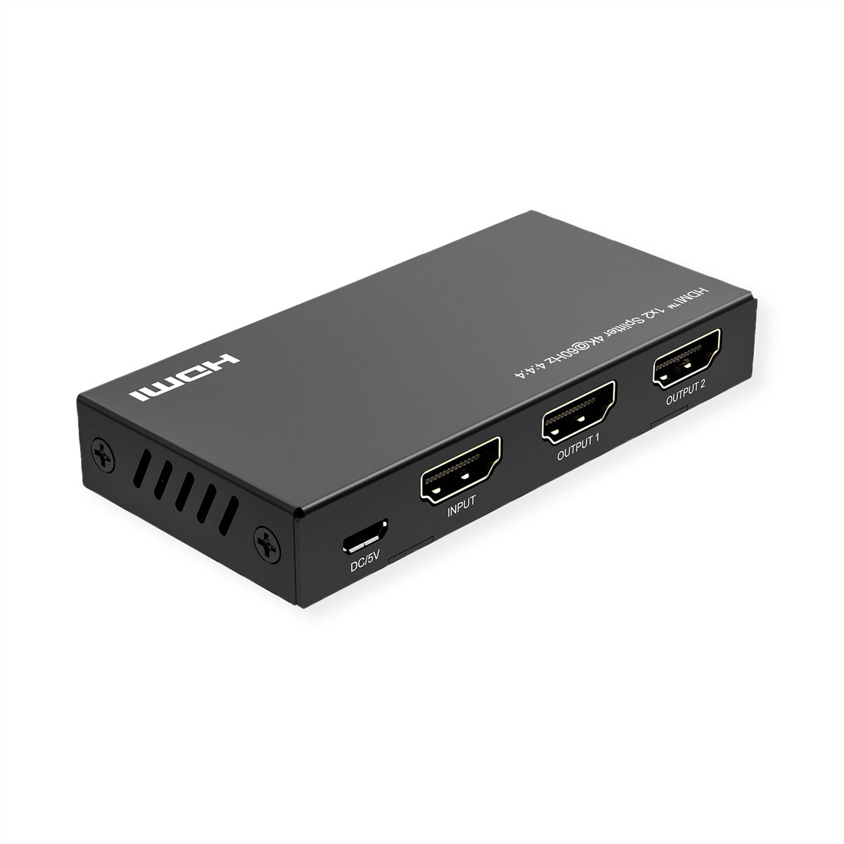 VALUE HDMI Splitter, 1× HDMI In / 2× HDMI Out, 4K@60 Hz, HDR, HDCP 2.2, YUV 4:4:4, EDID, Schwarz