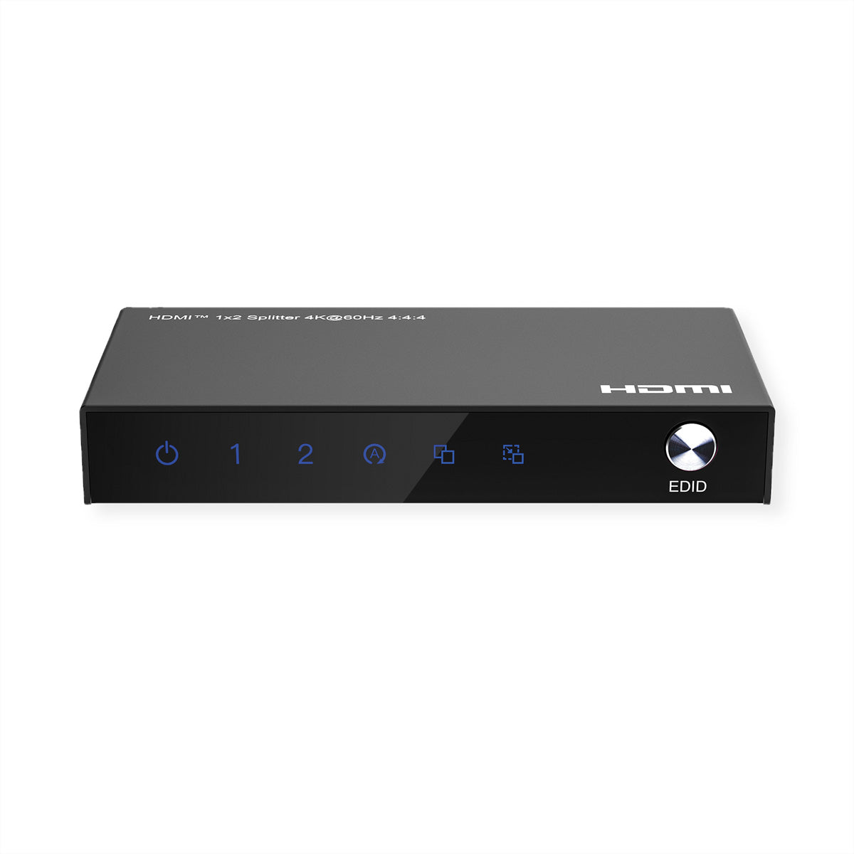 VALUE HDMI Splitter, 1× HDMI In / 2× HDMI Out, 4K@60 Hz, HDR, HDCP 2.2, YUV 4:4:4, EDID, Schwarz