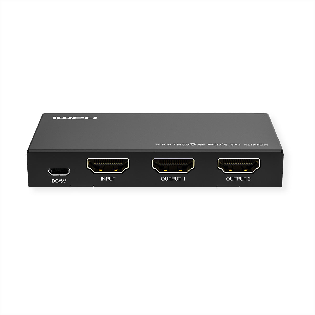 VALUE HDMI Splitter, 1× HDMI In / 2× HDMI Out, 4K@60 Hz, HDR, HDCP 2.2, YUV 4:4:4, EDID, Schwarz