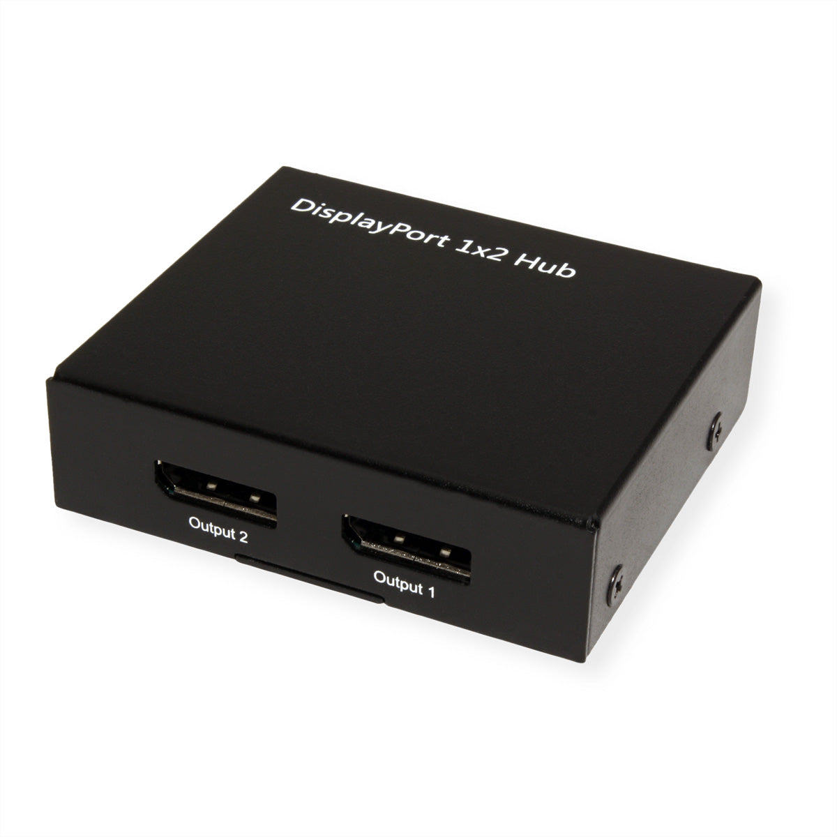 VALUE DisplayPort-Splitter, 1× DP Ein / 2× DP Aus, 4K@30 Hz, HDCP 1.3, Schwarz