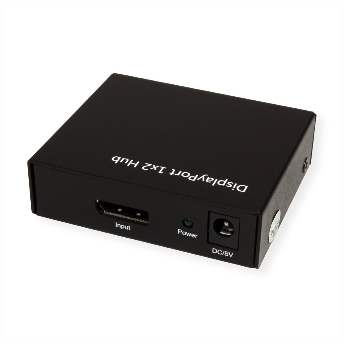 VALUE DisplayPort-Splitter, 1× DP Ein / 2× DP Aus, 4K@30 Hz, HDCP 1.3, Schwarz