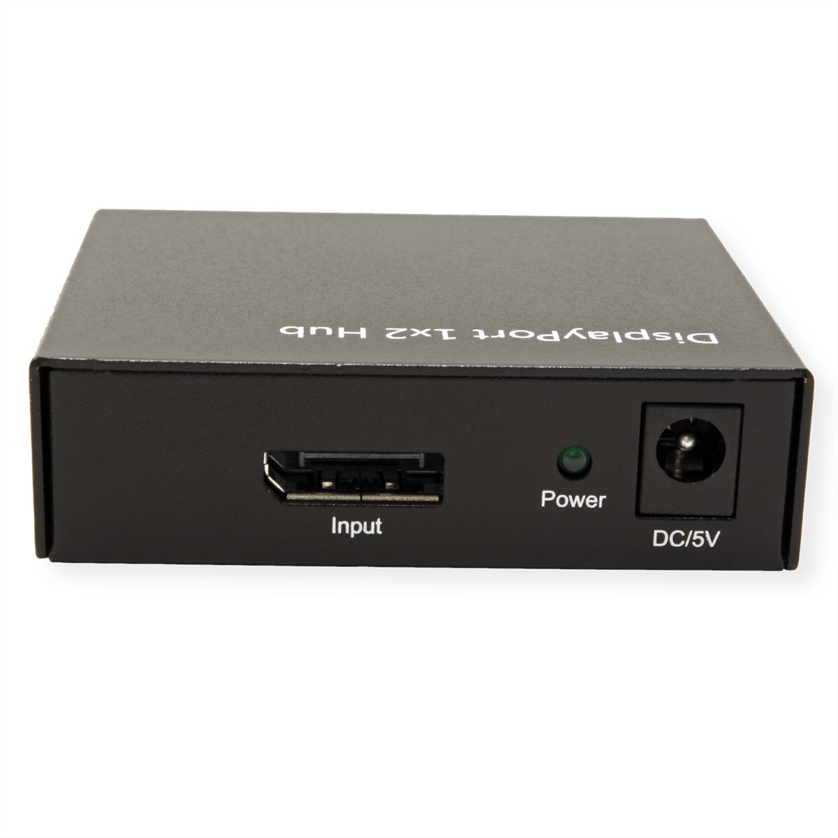 VALUE DisplayPort-Splitter, 1× DP Ein / 2× DP Aus, 4K@30 Hz, HDCP 1.3, Schwarz