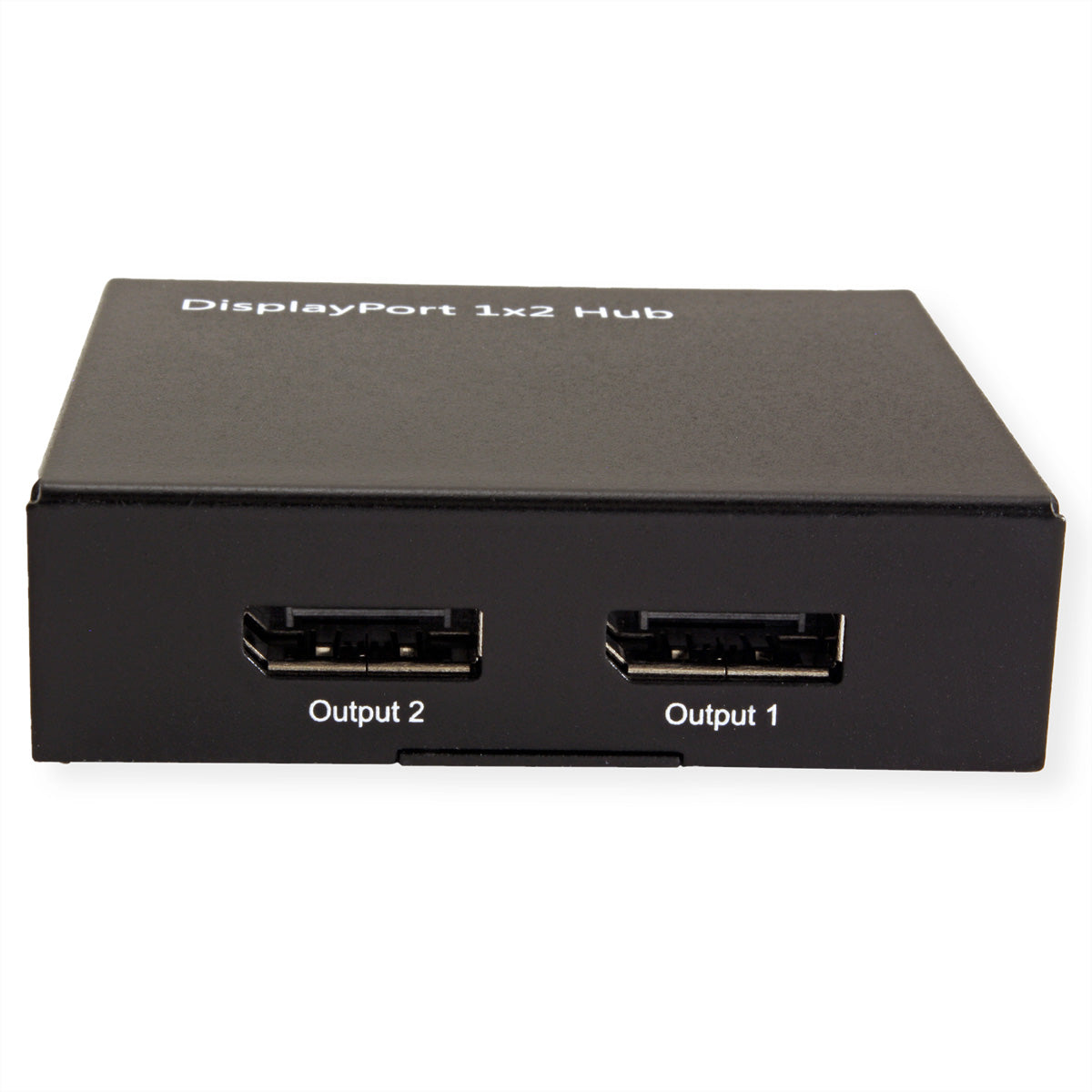 VALUE DisplayPort-Splitter, 1× DP Ein / 2× DP Aus, 4K@30 Hz, HDCP 1.3, Schwarz