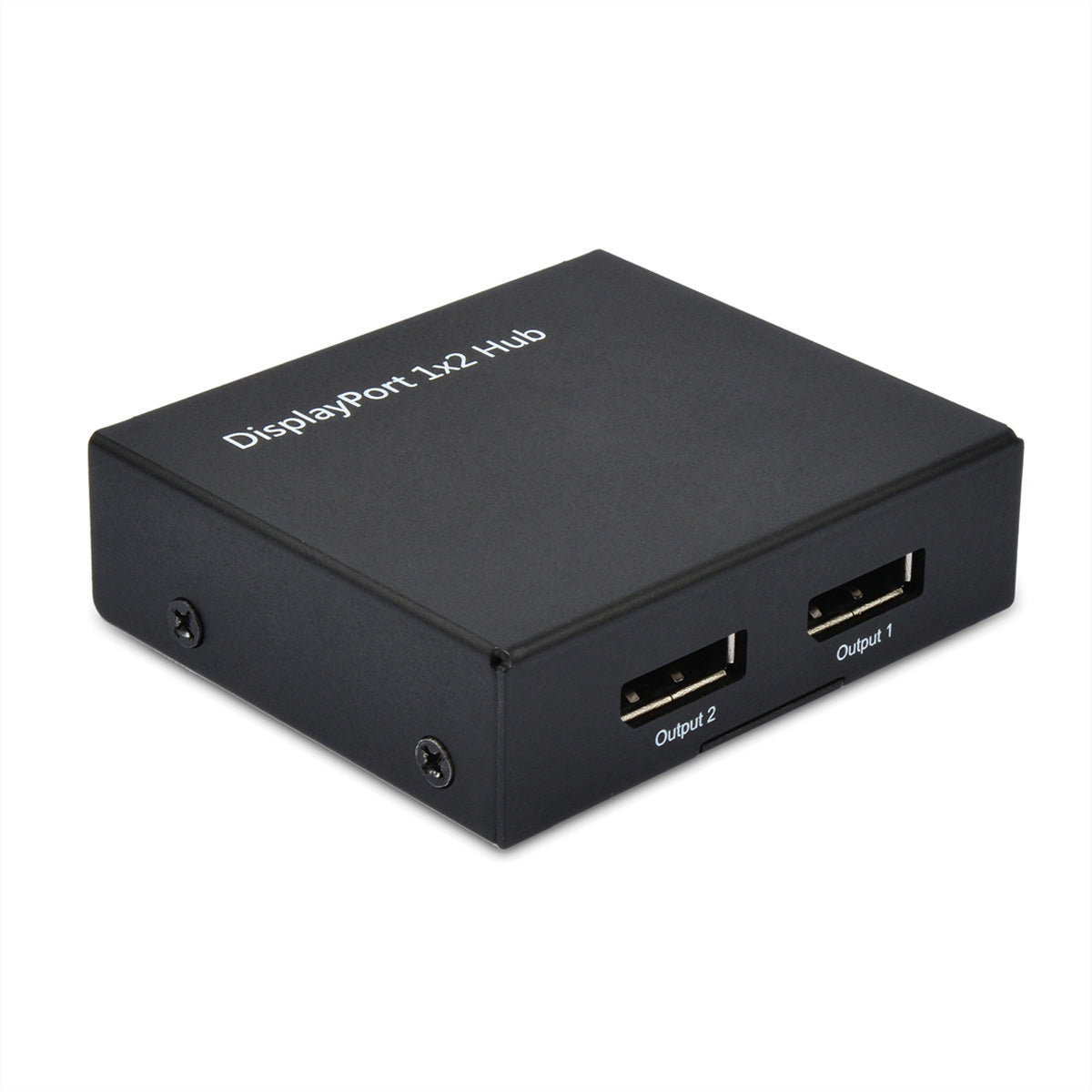 VALUE DisplayPort-Splitter, 1× DP Ein / 2× DP Aus, 4K@30 Hz, HDCP 1.3, Schwarz