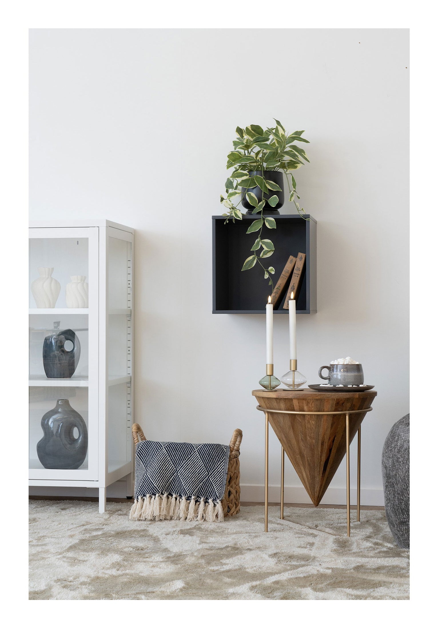 House Nordic Dessertteller – 4er Set, Ø 21,0 cm, Keramik, Braun/Grau, spülmaschinenfest, mikrowellengeeignet