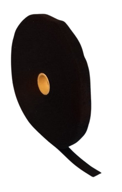 FASTECH Klettband-Rolle – 25 mm × 10,00 m, Polyamid, Schwarz, wasserfest