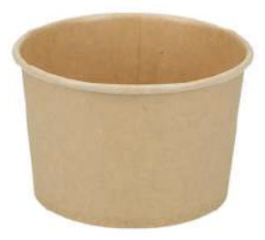 Verive Schale, Papier, PLA-beschichtet – 240 ml, braun – industriell kompostierbar – 50 Stk.