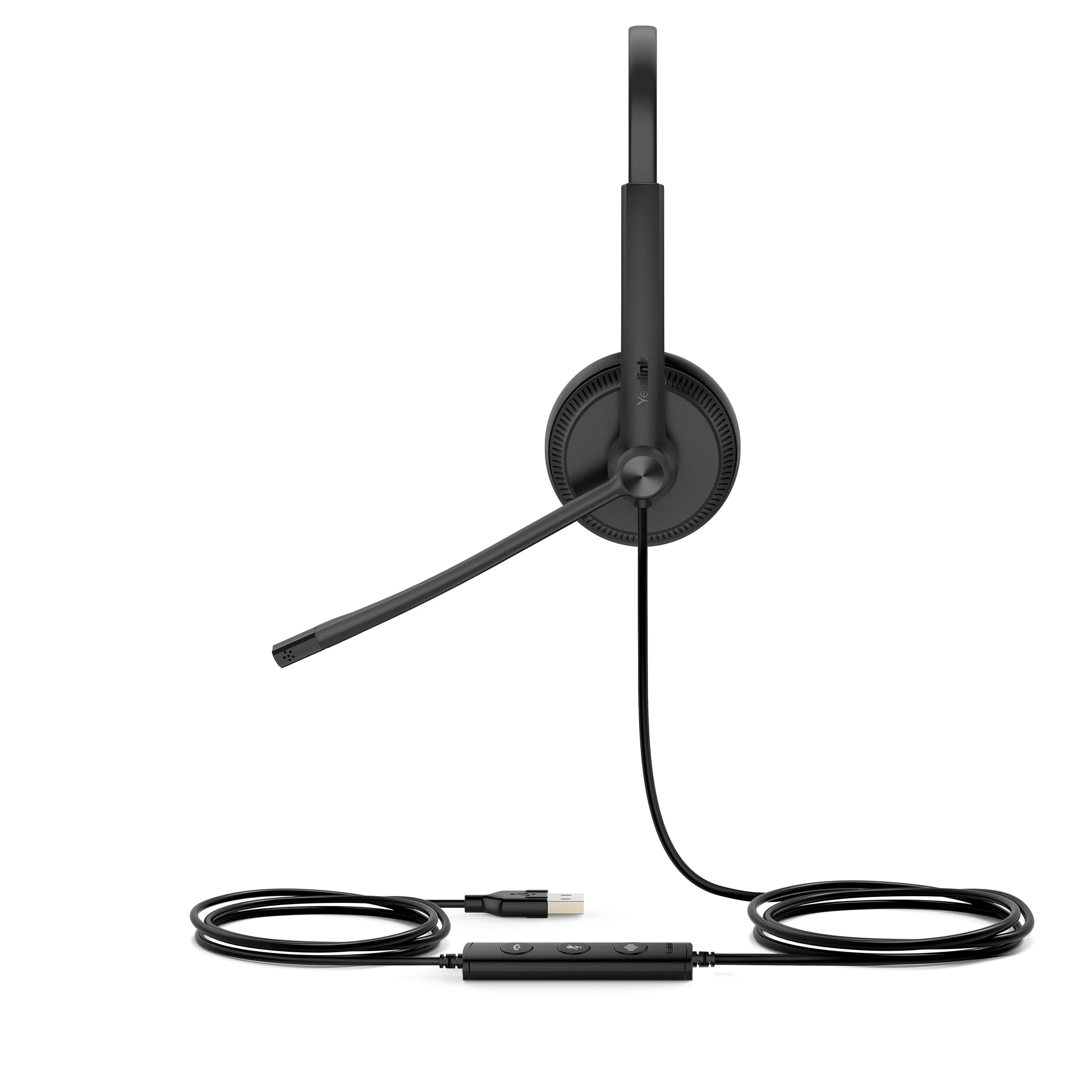 Yealink UH34 Dual UC Headset – On-Ear, Stereo, Kabel, USB-A, für T41S, T42S, T46S und andere, Schwarz