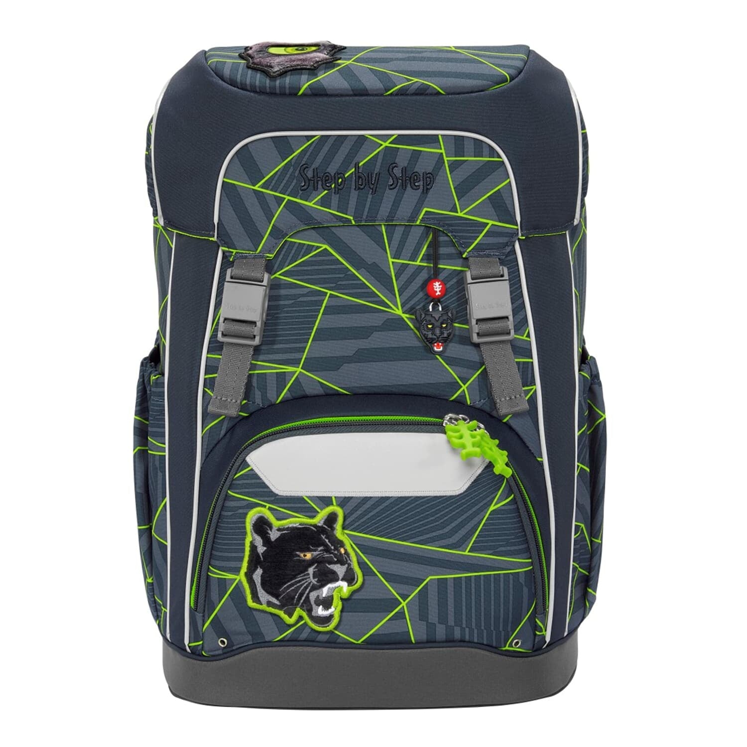 Step by Step Schulrucksack-Set Giant – 5-teilig – Dark Cat Chiko – Recycelte Materialien