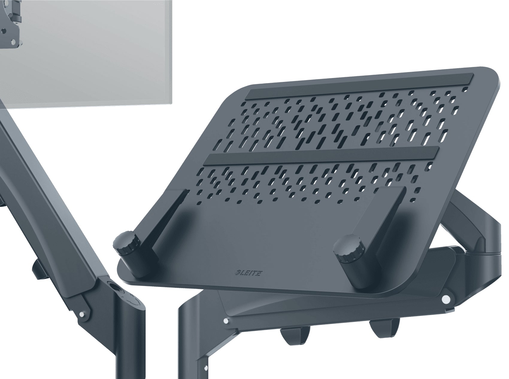 Leitz Ergo 65380089 – Monitorarm, Tischklemme/Tischdurchführung, bis 32", VESA 75 × 75/100 × 100 mm, 9 kg