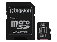 Kingston Canvas Select Plus 100R A1 C10 – 64 GB microSDXC, Adapter