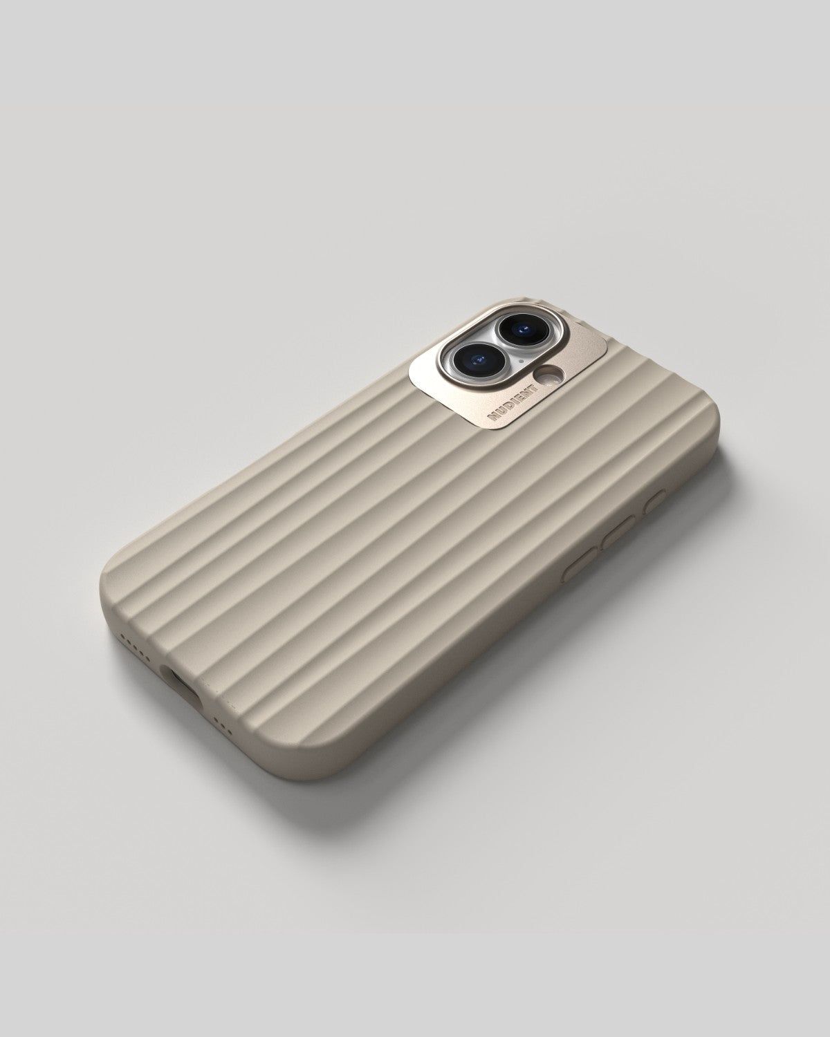 Nudient – Backcover – für Apple iPhone 16 – beige – MagSafe-kompatibel
