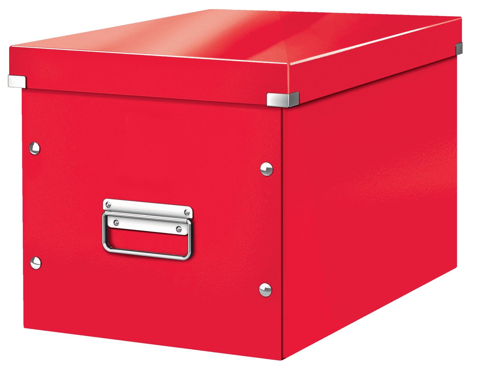 Leitz Click & Store WOW Aufbewahrungsbox 35 l – mit Deckel, stapelbar, mit Tragegriff, rot, Karton, 1 Stück