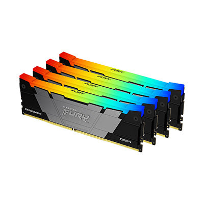 Kingston Technology Kingston FURY Renegade RGB – DDR4 32 GB (4×8 GB) Arbeitsspeicher – 3600 MT/s CL16, 288-Pin DIMM, 1,35 V, RGB