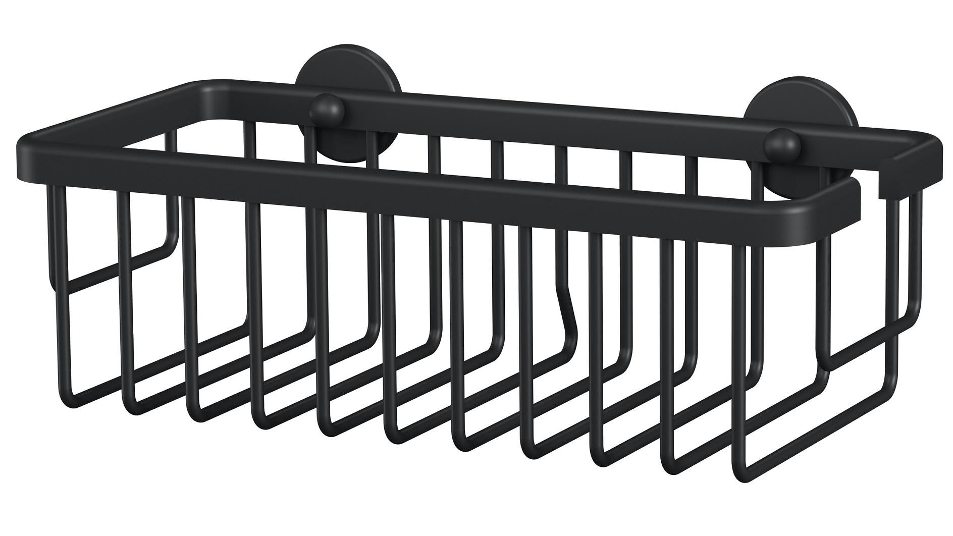 TESA Seifenhalter (Wand) ALUXX BLACK – Aluminium, Klebestreifen, 25×12,5×9,2 cm, Schwarz