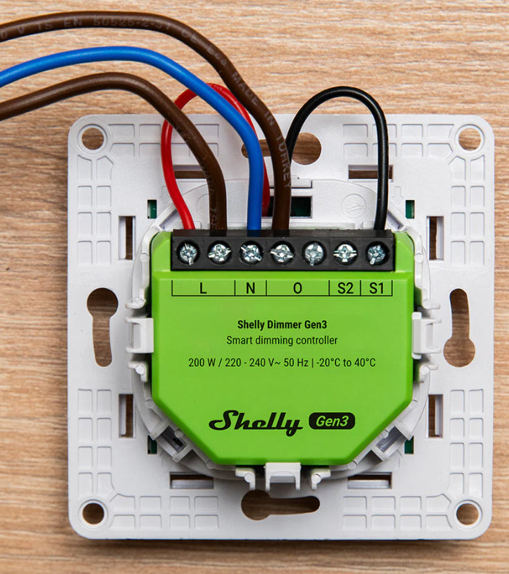 Shelly Dimmer Gen3 – Zubehör – Dimmer, 150 W (LED), WLAN – für Amazon Alexa