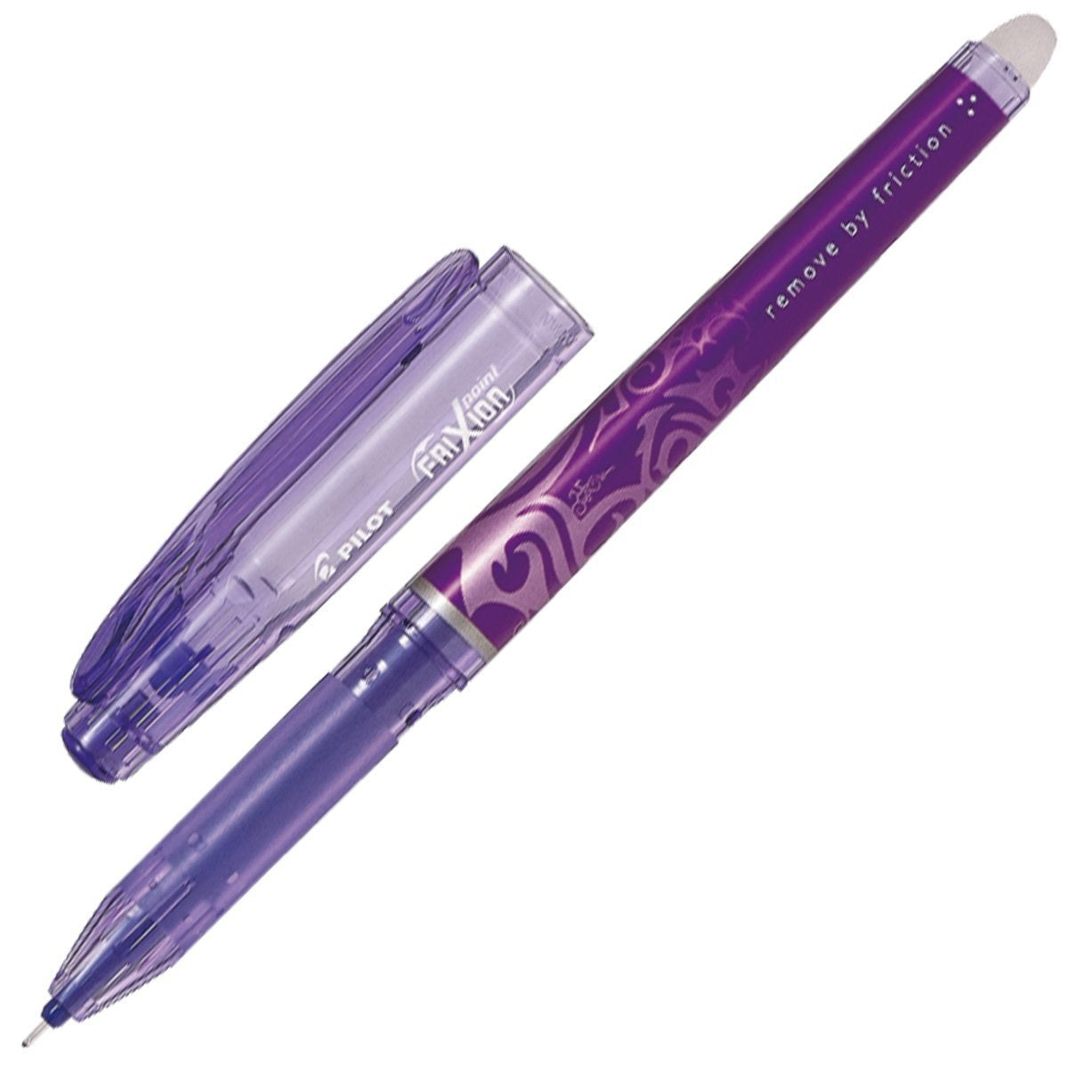Pilot FriXion Point – radierbarer Tintenroller, mit Kappe, 0,5 mm, violett, für Linkshänder