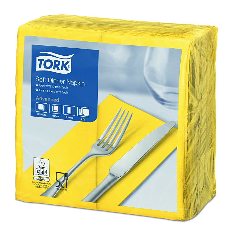 Tork Servietten – 39 × 39 cm, 3-lagig, 1/8-Falz – 1200 Stück