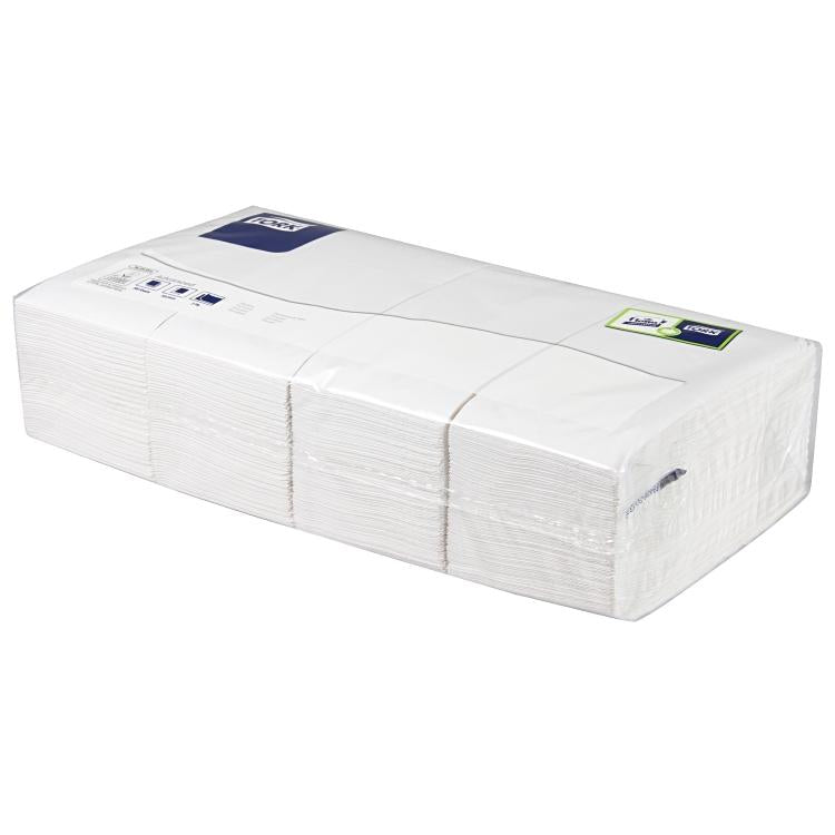 Tork Lunch-Servietten – weiss – 33 × 33 cm, 2-lagig, 1/8-Falz – 2000 Stück
