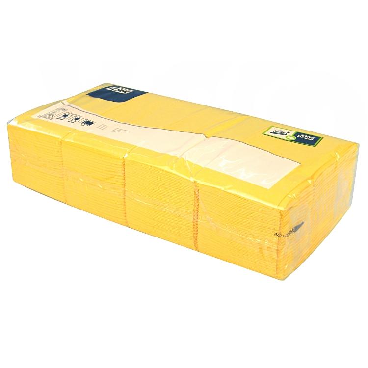 Tork Servietten gelb – 33 × 33 cm, 2-lagig, 1/8-Falz – 2000 Stück