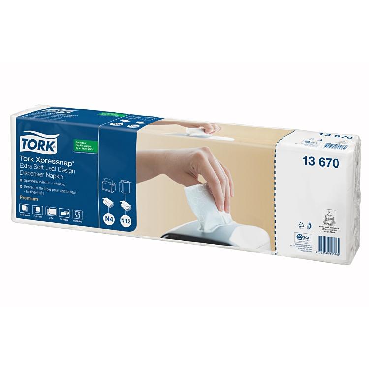 Tork Spender-Servietten Weiss – 21,6 × 21,3 cm, 1-lagig, 1/4-Falz, für N10-Spender – 4000 Stück