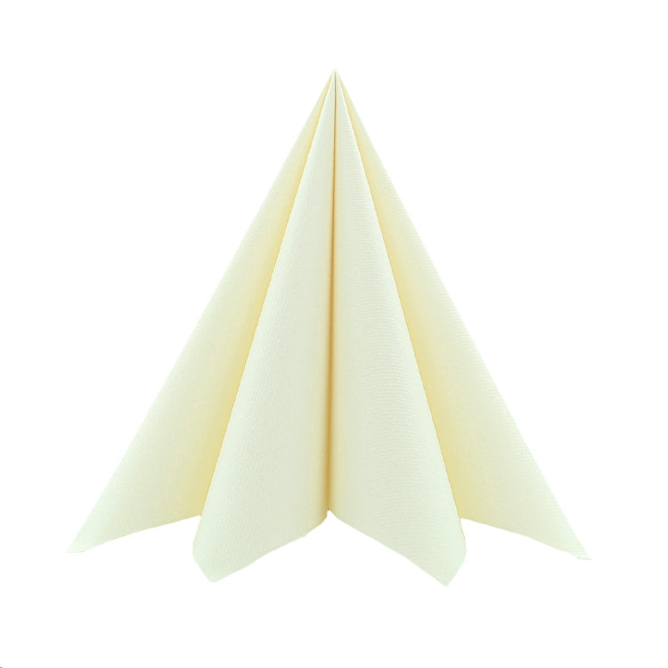 Mank Servietten creme – 40 × 40 cm, Airlaid (Linclass), 1/4-Falz – 50 Stück