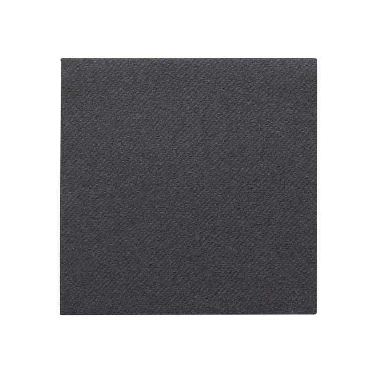 Mank Servietten – schwarz – 24 × 24 cm, Airlaid, 1/4-Falz – 100 Stück