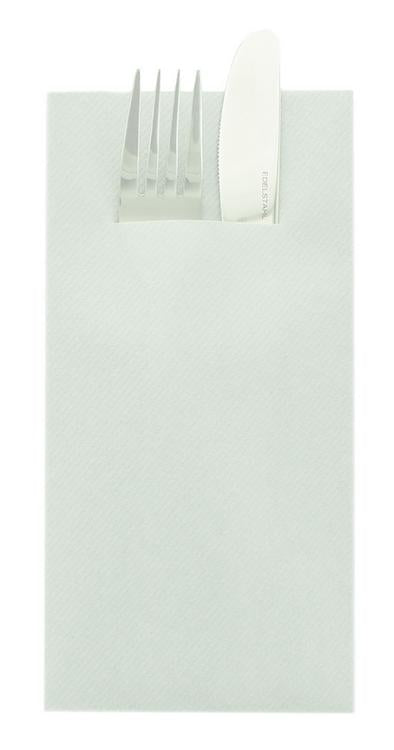 Mank Servietten Basic perlgrau – 40 × 40 cm, Airlaid, 1/8-Falz – 75 Stück