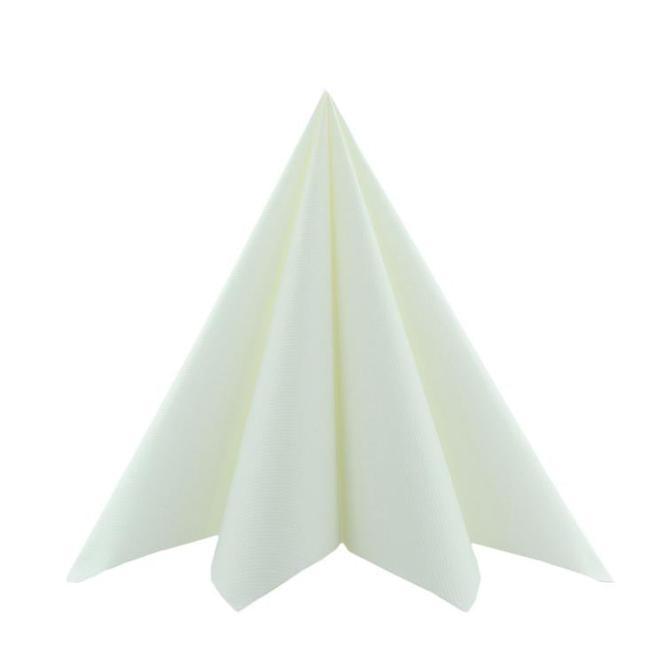 Mank Servietten BASIC weiss – 33 × 33 cm, 3-lagig, 1/8-Falz – 100 Stück