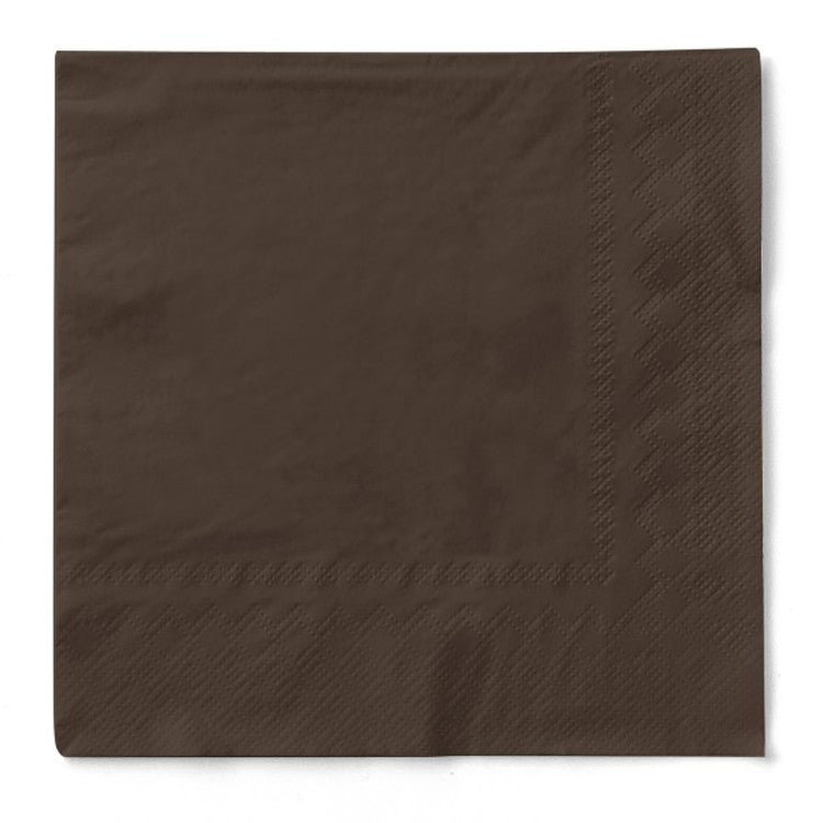 Mank Basic Servietten Braun – 40 × 40 cm, 3-lagig, 1/4-Falz – 100 Stück