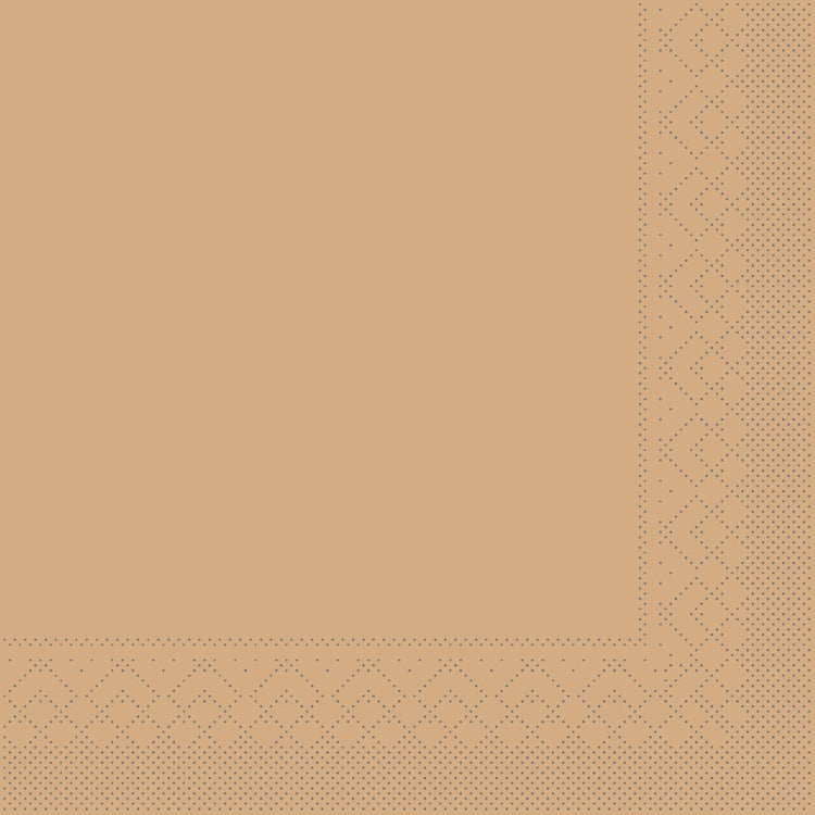 Mank Servietten Basic Sand – 40 × 40 cm, 3-lagig, 1/8-Falz – 100 Stück