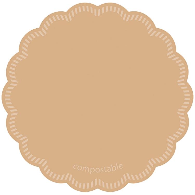 Mank Tischset – Ø 9 cm, 250er-Pack, Papier, Sand, Basic