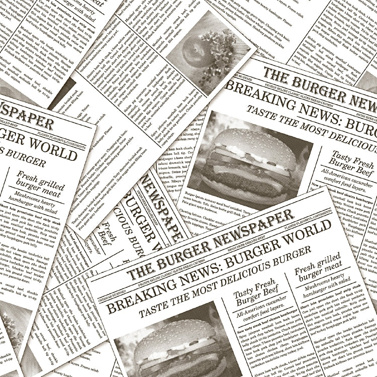 Mank Servietten Newspaper, 30 × 30 cm, grau – 2000 Stk.