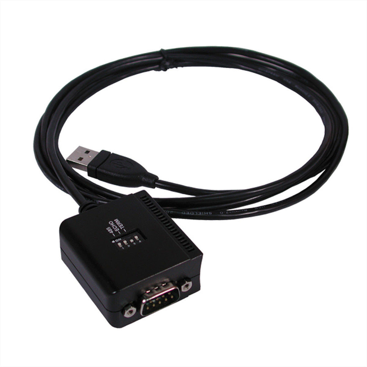 EXSYS EX-1303 USB-Seriell Konverter USB-A zu DE-9 (RS-422/RS-485) – 1,8 m, USB 2.0, FTDI – Schwarz