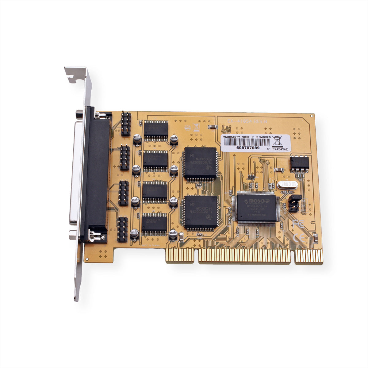EXSYS EX-41054 Serielle Adapterkarte PCI zu 4× RS-232 – 4× 9-pol. D-Sub (via Kabel), 50–115,2 Kbaud