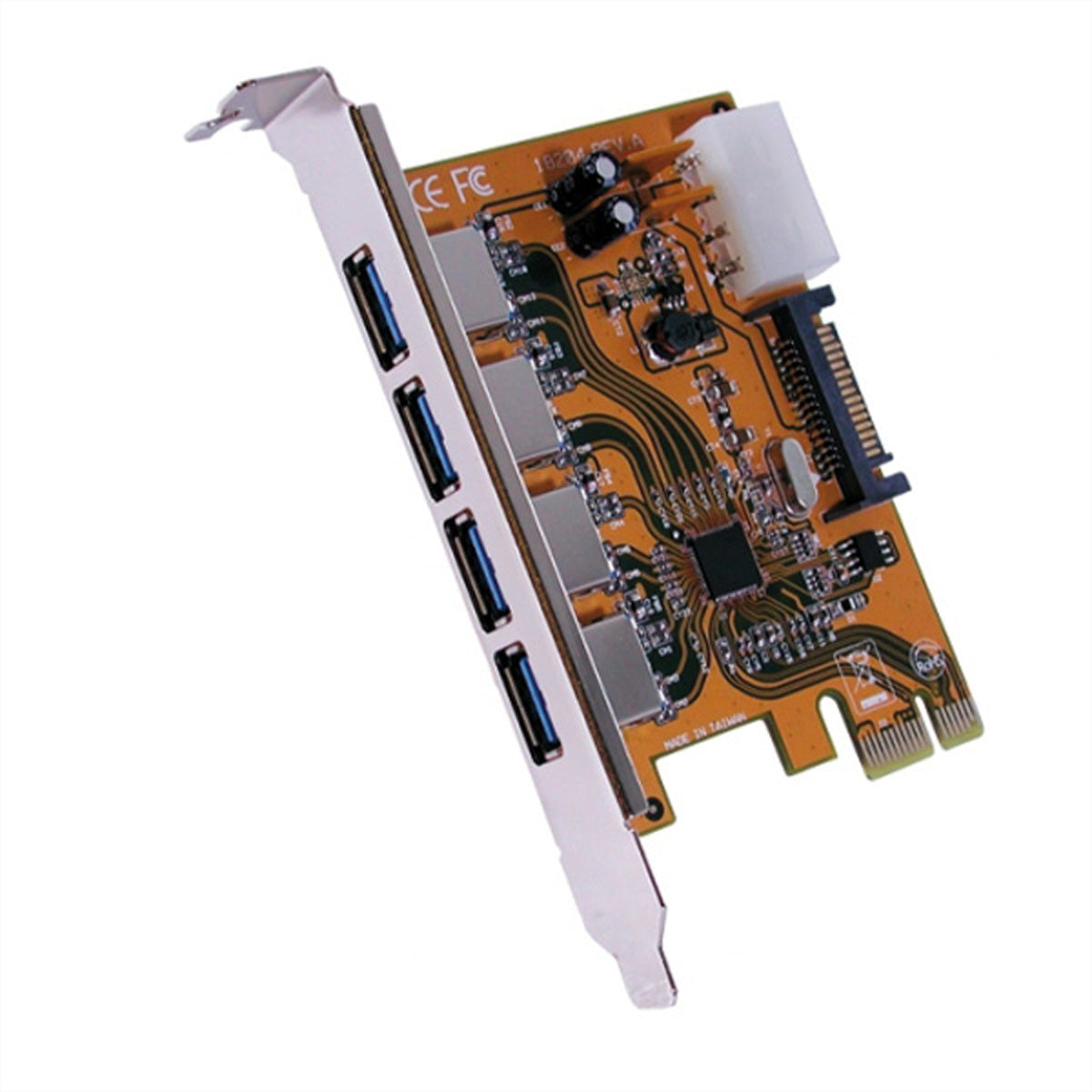 EXSYS EX-11094 PCIe USB 3.2 Gen 1 Karte – 4× USB-A (5 Gbit/s) – Full-Profile – für Windows